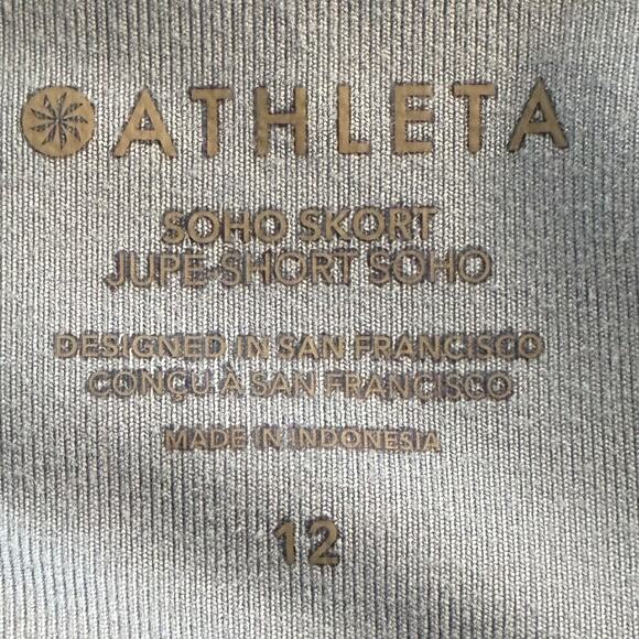 Athleta Soho athletic cottage blue skort with pockets sz 12 - Picture 6 of 6